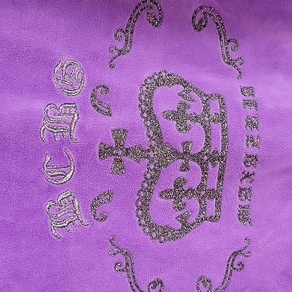 BCBGMAxazria Y2k Purple velvet hoodie jacket - Picture 5 of 11